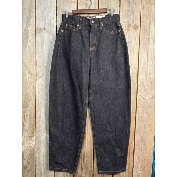 KBB by Kahlana Barfield Brown Denim - KBB by Kahlana Barfield Brown Target Indigo Barrel Leg Jeans Womens Size 4 NEW